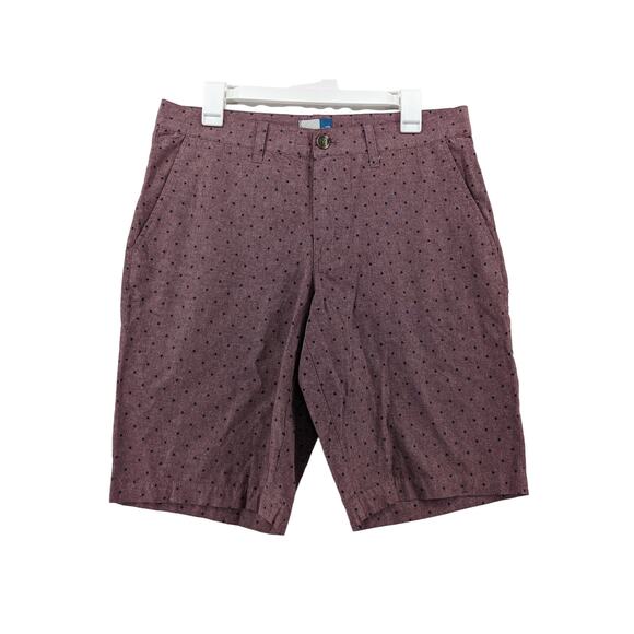 14th & Union Star Print Shorts 32W Red Blue Mens Regular Fit Bermuda Casual Work - Picture 8 of 9